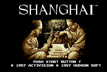 Shanghai title screen for PC Engine